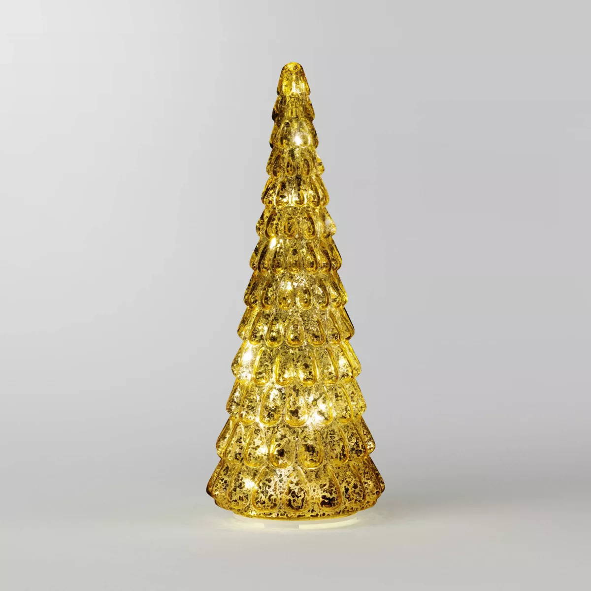 15" Christmas Mercury Glass Tiered Classic Tree Gold - Wondershop™ | Target