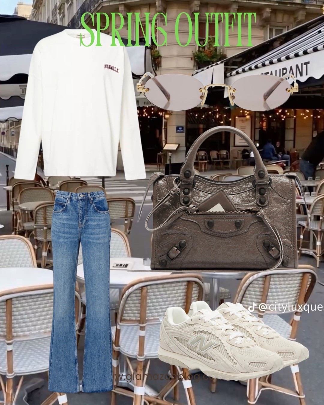 Casual outfit, spring outfit, adanol top, new balance trainers, balenciaga bag 

#LTKstyletip #LTKeurope #LTKspring