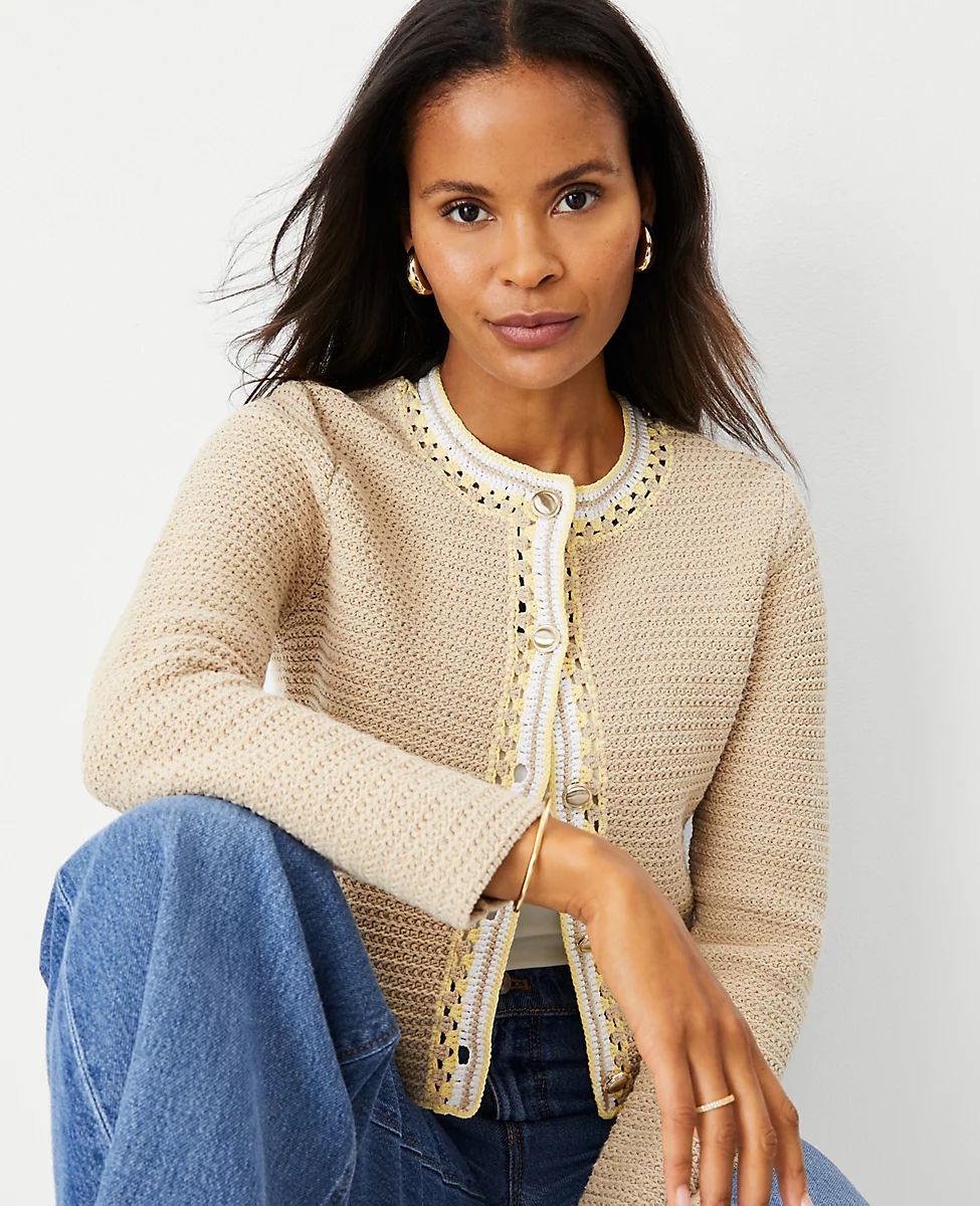 Crochet Trim Jacket | Ann Taylor (US)