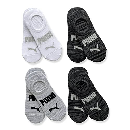 Puma Women's No Show Sneaker 8 Pack Socks, Blk/Wht/Grey, One Size | Amazon (US)