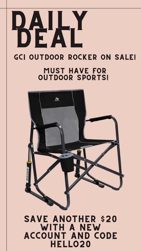 The GCI outdoor rocker is on sale and it rarely goes on sale!! This is the perfect folding chair for sporting events or any other outdoor activity! Create a new account and Use code HELLO20 to save an extra $20! 

#LTKsalealert #LTKfamily #LTKhome