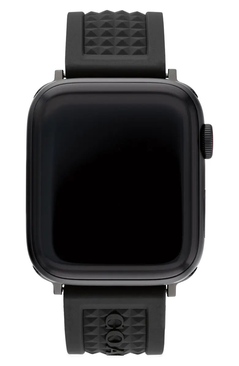 COACH Stud Textured Rubber Apple Watch® Band | Nordstrom | Nordstrom