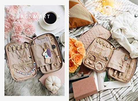 Travel Jewelry Storage Cases Jewelry Organizer Bag for Necklace, Earrings, Rings, Bracelet | Amazon (US)