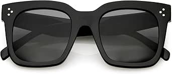 zeroUV - Retro Oversized Square Sunglasses for Women with Flat Lens 50mm | Amazon (US)