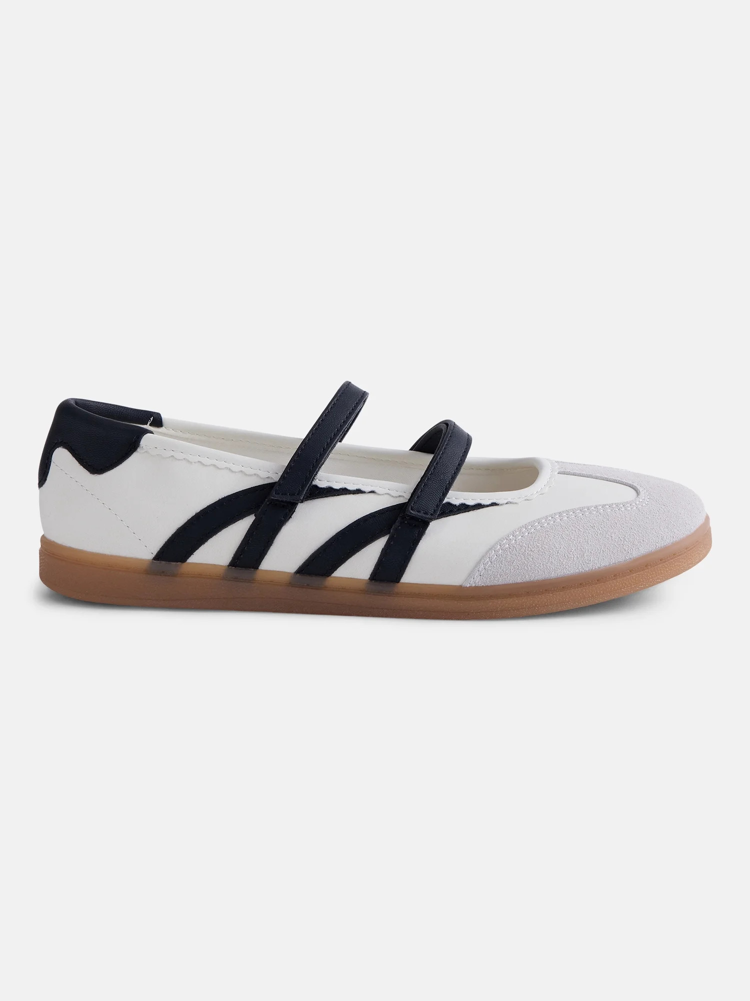No Boundaries Women’s Strappy Ballet Sneakers | Walmart (US)