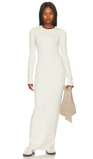 Verona Crewneck Maxi Dress in Bone | Revolve Clothing (Global)