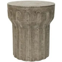 Safavieh Vesta Indoor/Outdoor Modern Concrete Round Accent Table | Walmart (US)