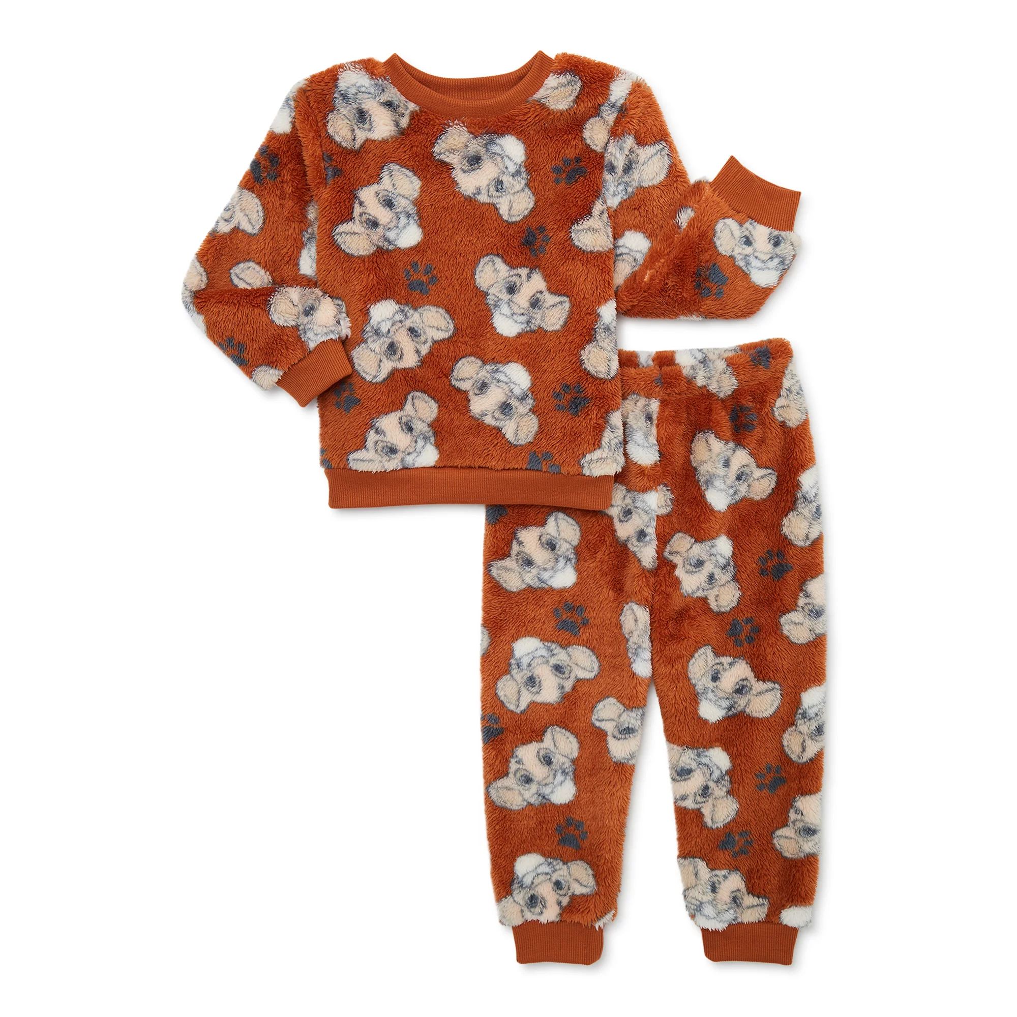 Disney Lion King Baby and Toddler Boy or Girl Sherpa Sweatshirt and Jogger Outfit Set, 2 Piece, S... | Walmart (US)