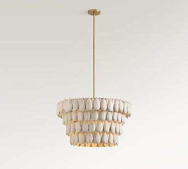 Brooks Round Wood Teardrop Chandelier (28") | Pottery Barn (US)