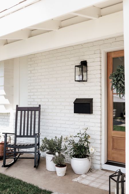 I love this adorable rocking chair from Amazon. It’s pretty affordable too! I paired it with my favorite plants - dwarf olive, lavender, and iceberg rose for this spring porch look. Shop everything in the links below! House color is Whisper by Dunn Edwards!

#LTKSeasonal #LTKhome #LTKsalealert