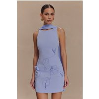 Skyler Suiting Embroidered Mini Dress - Lilac I MESHKI I Size L | MESHKI US