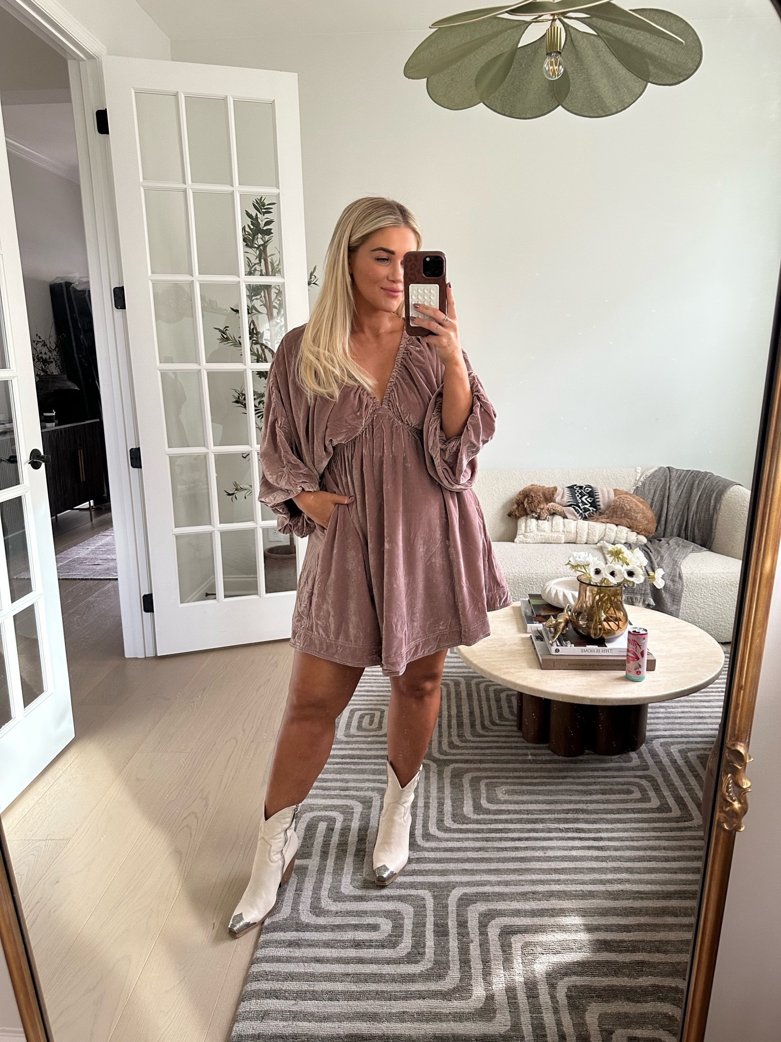 This free people dress would be so cute for a holiday party! They are doing a great deal right now until Friday! Spend $150 get $100! I am in a medium in this dress #holidaydress #freepeople #velvetdress 

#LTKSeasonal #LTKHoliday #LTKmidsize