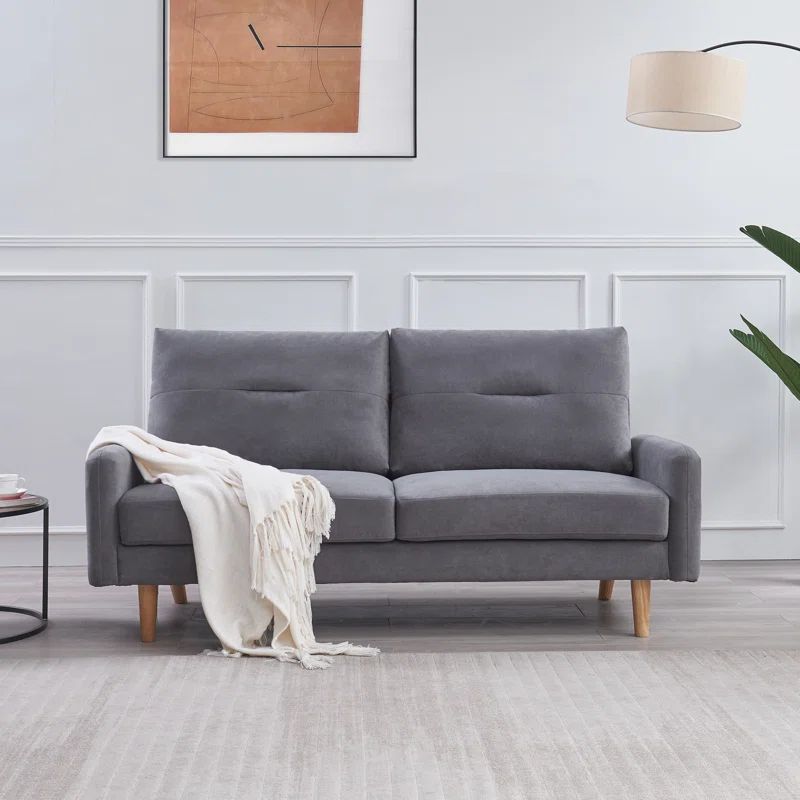 Deyra Modern Velvet Loveseat Sofa Couch, Medium Love Seats 70''''w For Living Room Bedroom Office... | Wayfair North America