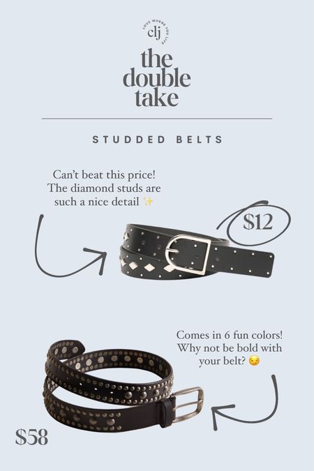 The Double Take: Studded Belts

#LTKfindsunder50 #LTKworkwear #LTKstyletip