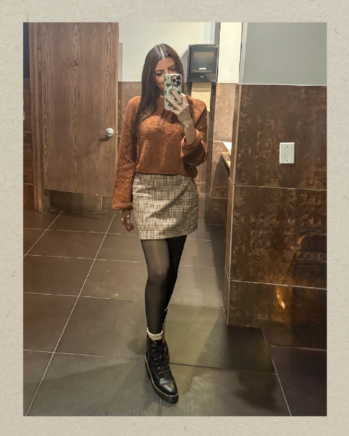 Winter chic, but make it cozy ❄️✨ 

This knit sweater + plaid skirt combo is perfect for staying warm while looking effortlessly stylish! Layered with tights and my go-to boots for that extra winter edge. 

Shop the look on LTK! #WinterStyle #CozyAndChic #LTKfashion