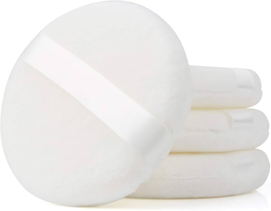 Teenitor 4.13 Inch Powder Puff, Body Powder Puff Ultra Soft Washable Large Round Velour Powder Pu... | Amazon (US)