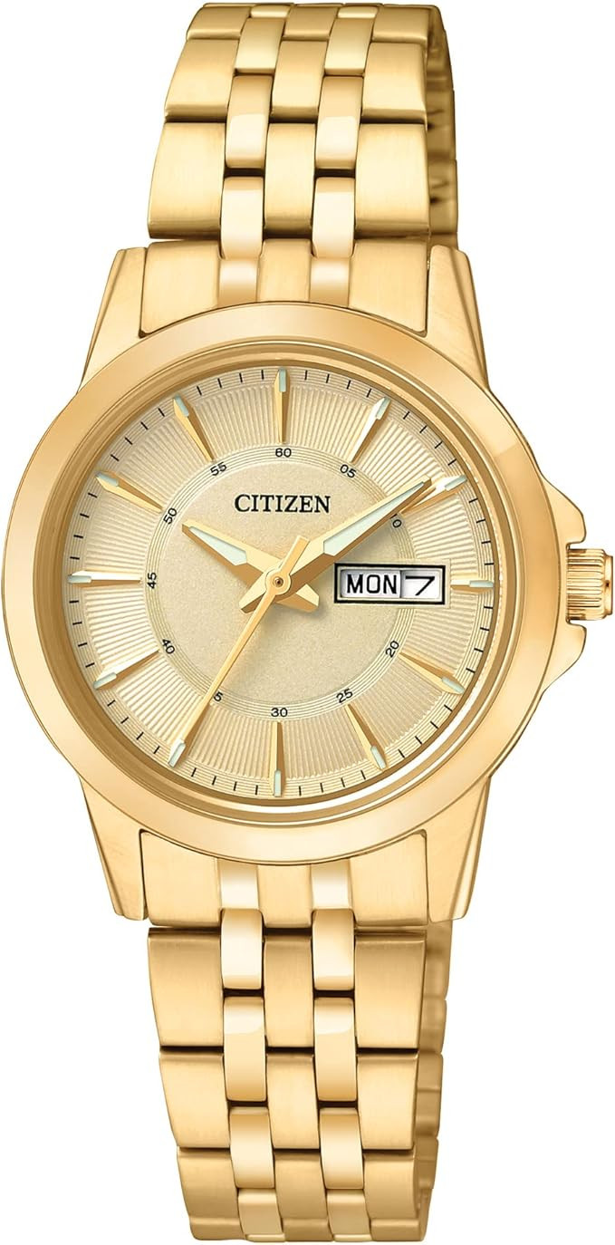 Citizen Quartz Womens Watch, Stainless Steel, Classic, Gold-Tone (Model: EQ0603-59P) | Amazon (US)