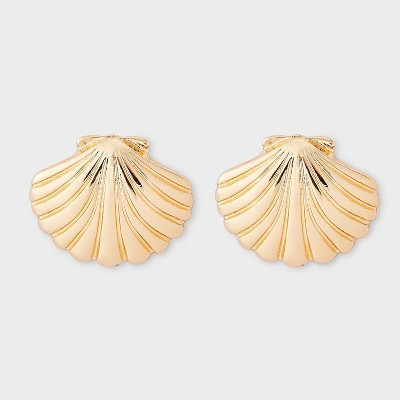 Shell Button Earring - A New Day™ Gold | Target