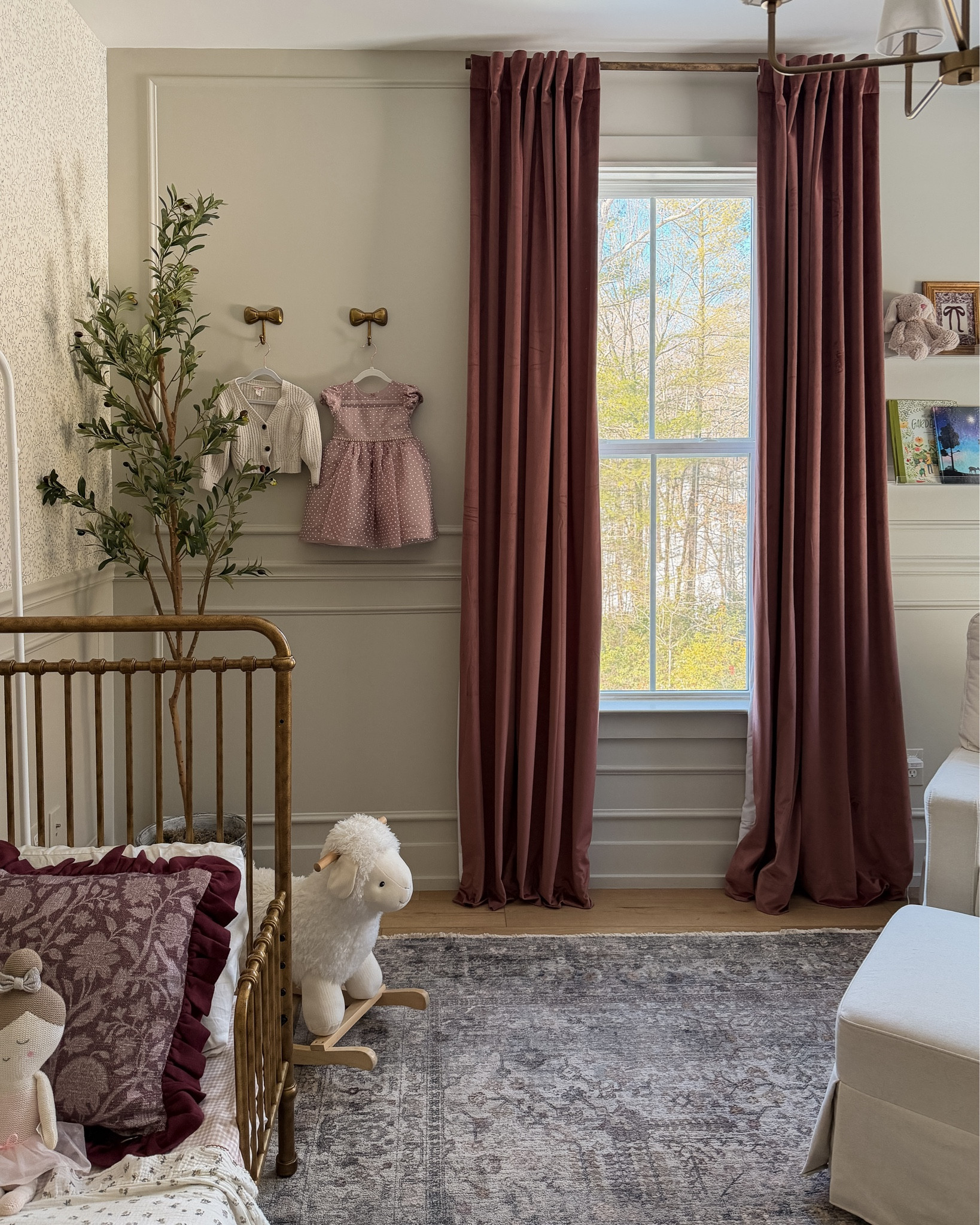 Whenever I share my daughters room, I get asked which shade of green it is and it is actually not green at all! It’s Sherwin Williams Agreeable Gray which is a warm grey that has green-grey undertones. I think the green in the windows often reflect making it look even more green in certain lights! It’s so interesting what colors can do in different lights + reflections! This is why it’s so important to test paint in different rooms. What could look one way in one space can look completely different in another! Her dresser is green though! It is sherwin Williams evergreen fog, which sometimes translates blue in certain lights! 🤣 


#LTKHome #LTKSaleAlert