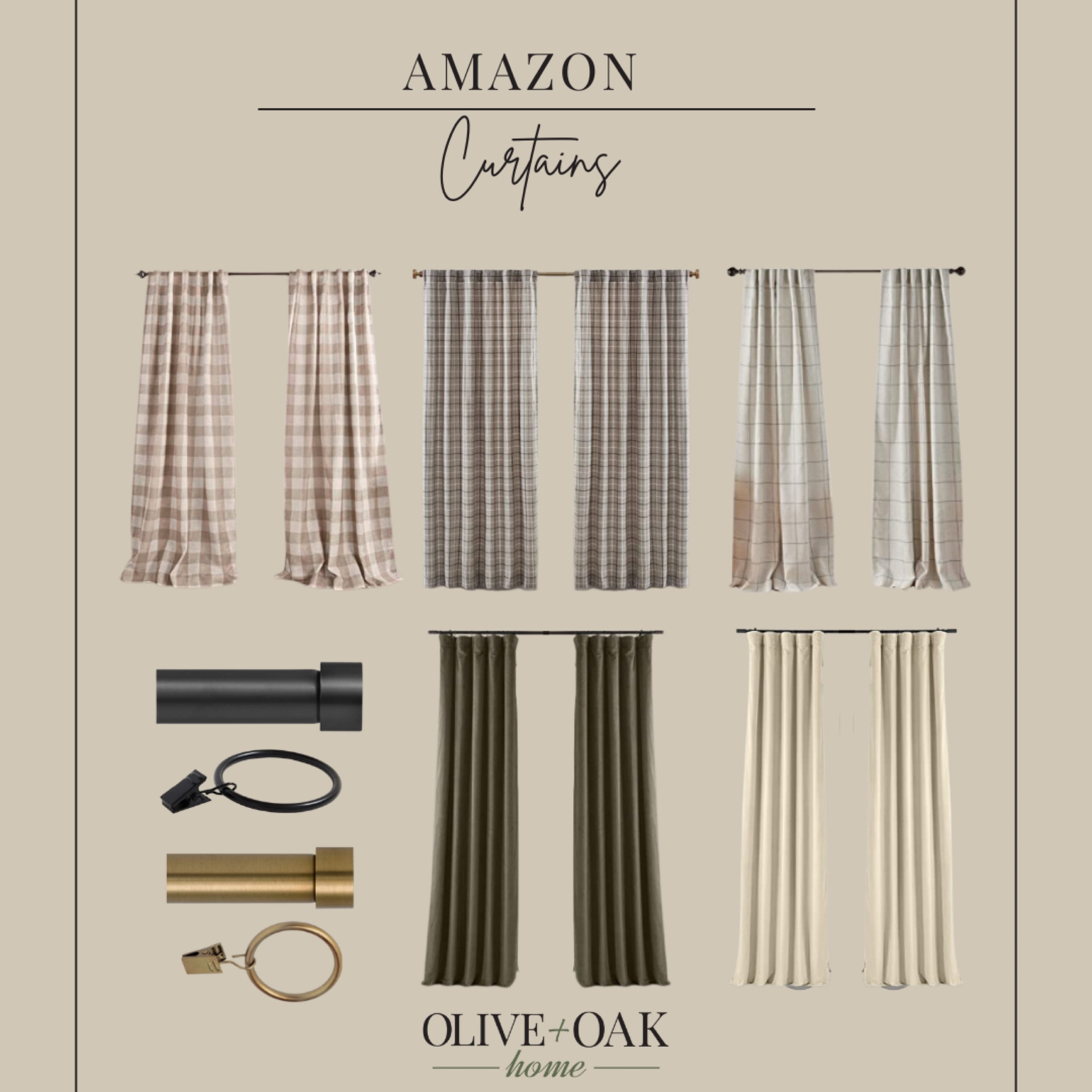 Some Amazon curtain finds! I have the tan plaid ones in Olivia’s room and I just ordered the dark green ones for a living room refresh! Plus those rods and rings are the ONLY ones I’ll buy! 

Curtains Amazon curtains plaid curtains striped curtains velvet curtains green curtains curtain rod curtain rings 

#LTKhome #LTKsalealert #LTKSeasonal