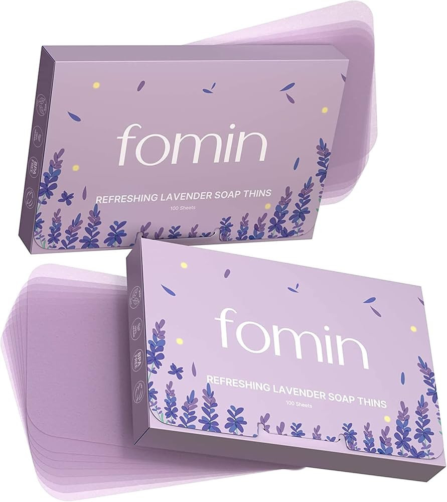 FOMIN - Antibacterial Paper Soap Sheets for Hand Washing - (200 Sheets) Lavender Portable Travel ... | Amazon (US)