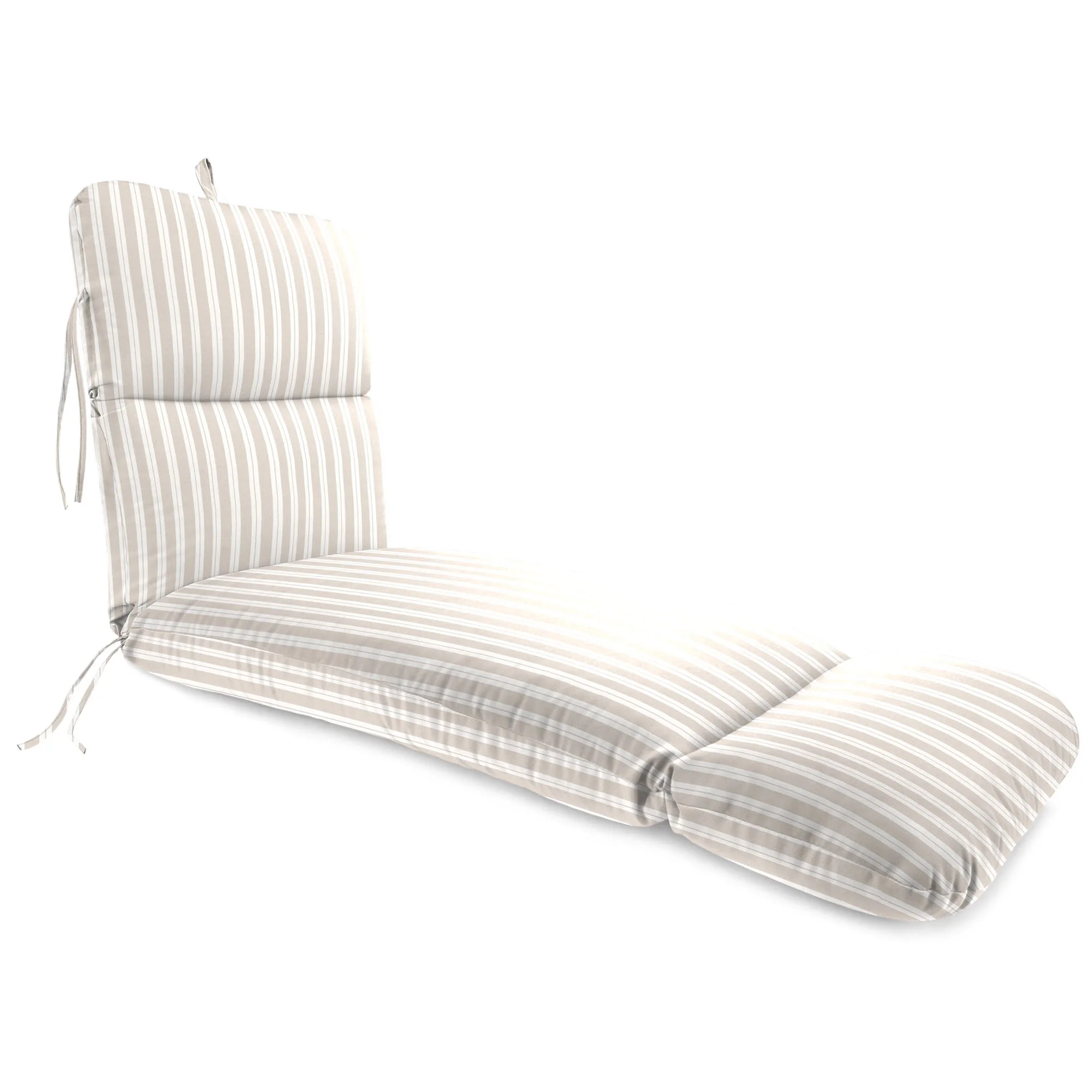 Jordan Manufacturing 74" x 22" Swain Sand and White Stripe Rectangular Outdoor Chaise Lounge Cush... | Walmart (US)