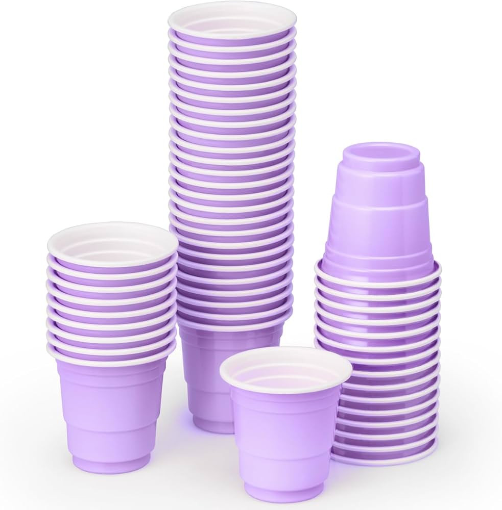 xo, Fetti Party Decorations Lavender Purple Plastic Shot Glasses - 50 Matte Disposable 2 oz Cups ... | Amazon (US)