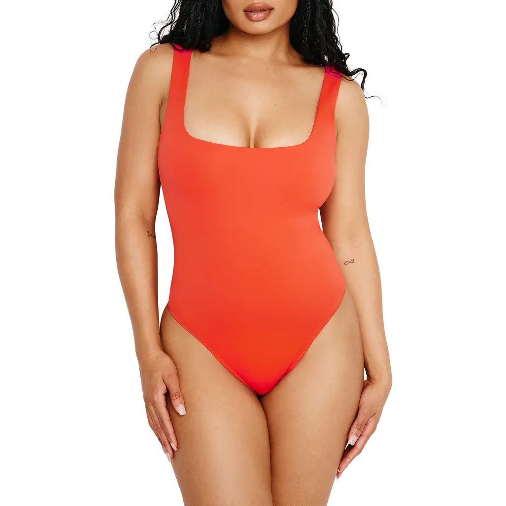 Good American Modern Tank Thong Bodysuit in Roma002 at Nordstrom, Size Medium | Nordstrom