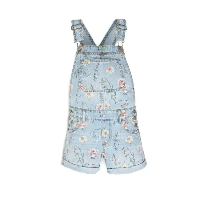 Wonder Nation Girls Denim Shortall, Sizes 4-18 | Walmart (US)