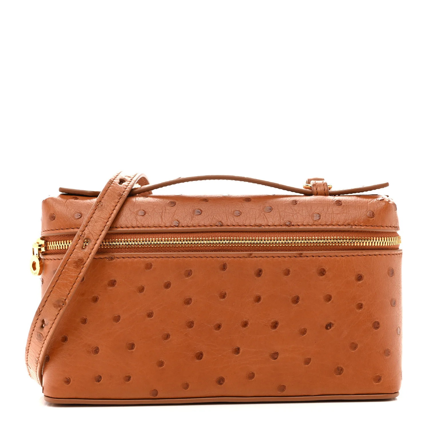 Ostrich L19 Extra Pocket Pouch Cognac | FASHIONPHILE (US)