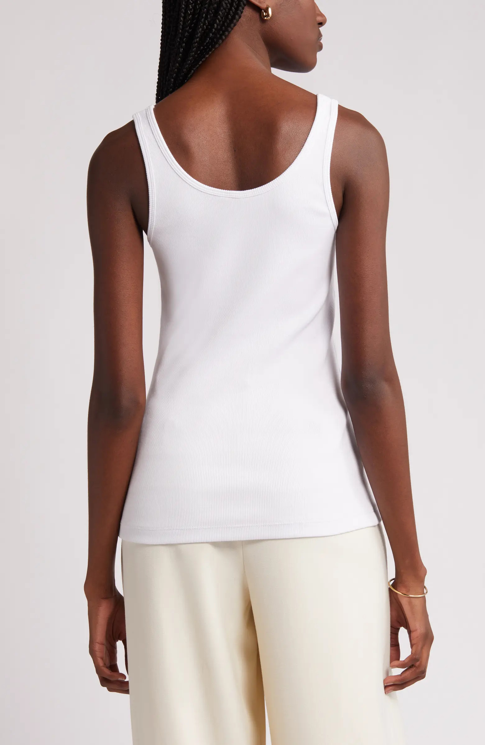 Nordstrom Rib Scoop Neck Cotton Tank | Nordstrom | Nordstrom