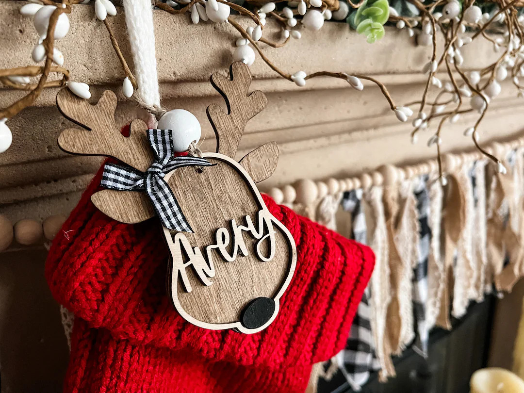 Christmas Stocking Tag Xmas Stocking Tag Tags for Stockings - Etsy | Etsy (US)