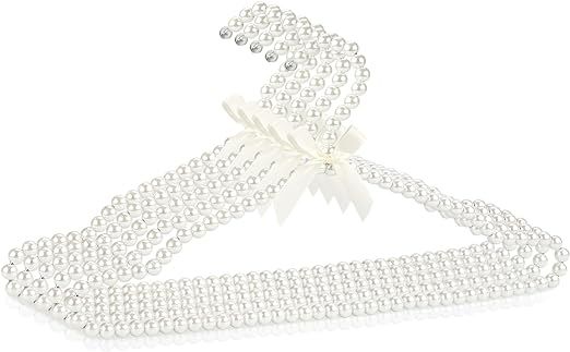 ADORILA 5 Pack Pearl Clothes Hangers, Elegant Bridesmaid Hangers, Closet Coat Storage Organizer B... | Amazon (US)