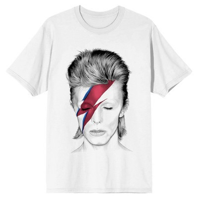 David Bowie Aladdin Sane Album Art Men's White T-shirt-Medium | Target