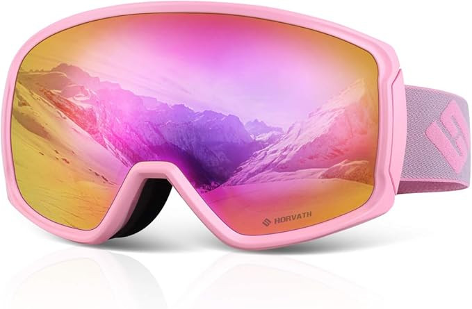 SH HORVATH Ski Goggles OTG, HD Mirrored Anti-Fog Snowboard Goggles for Women Men | Amazon (US)
