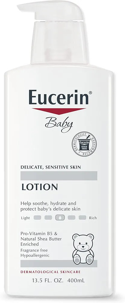 Eucerin Baby Body Lotion, Hypoallergenic and Fragrance Free Baby Lotion, Baby Moisturizer with Pr... | Amazon (US)