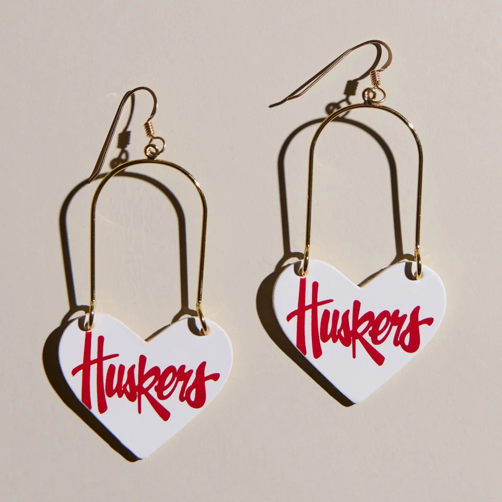 White University of Nebraska Huskers Heartthrobs | Nickel and Suede