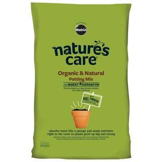 Nature's Care 16 qt. Organic and Natural Potting Mix with Water Conserve | The Home Depot