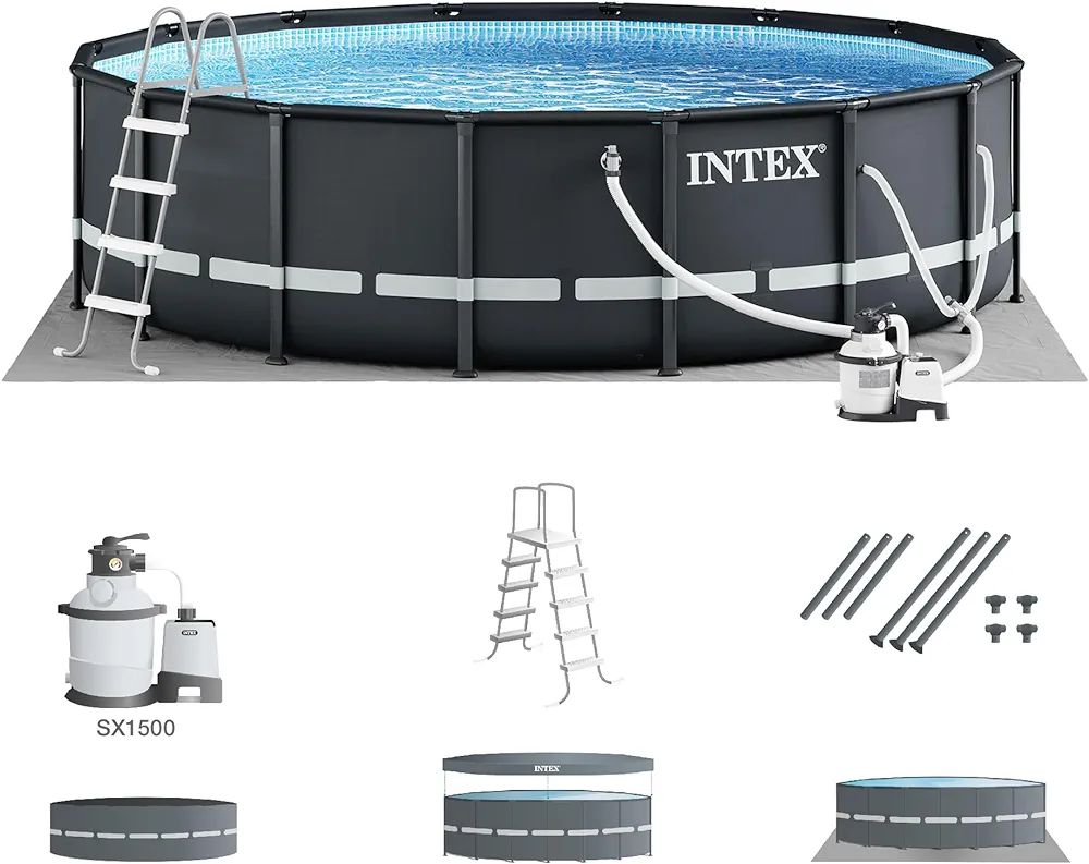 INTEX 26325EH Ultra XTR Deluxe Above Ground Swimming Pool Set: 16ft x 48in – Includes 1500 GPH ... | Amazon (US)