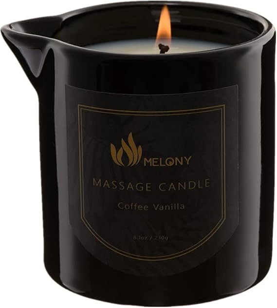 MELONY Massage Oil Candle for Pure Relaxation- 8.1 oz- Moisturizing Essential Oil Body Massage Ca... | Amazon (US)