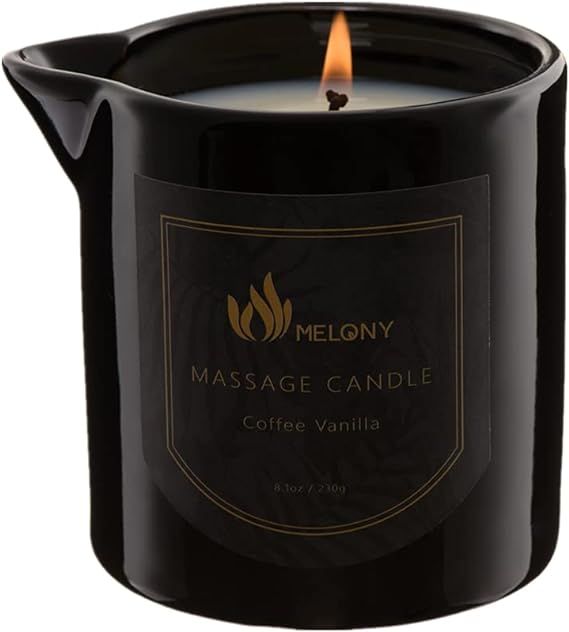 MELONY Massage Oil Candle for Pure Relaxation- 8.1 oz- Moisturizing Essential Oil Body Massage Ca... | Amazon (US)