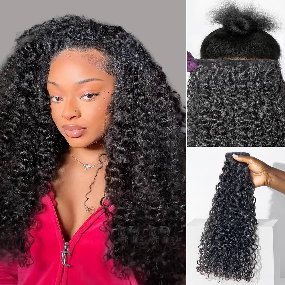 LUVME Invisible Messy Curly Clip in Hair Extensions Real Human Hair for Women, 22 Inch 110g 6Pcs,... | Amazon (US)