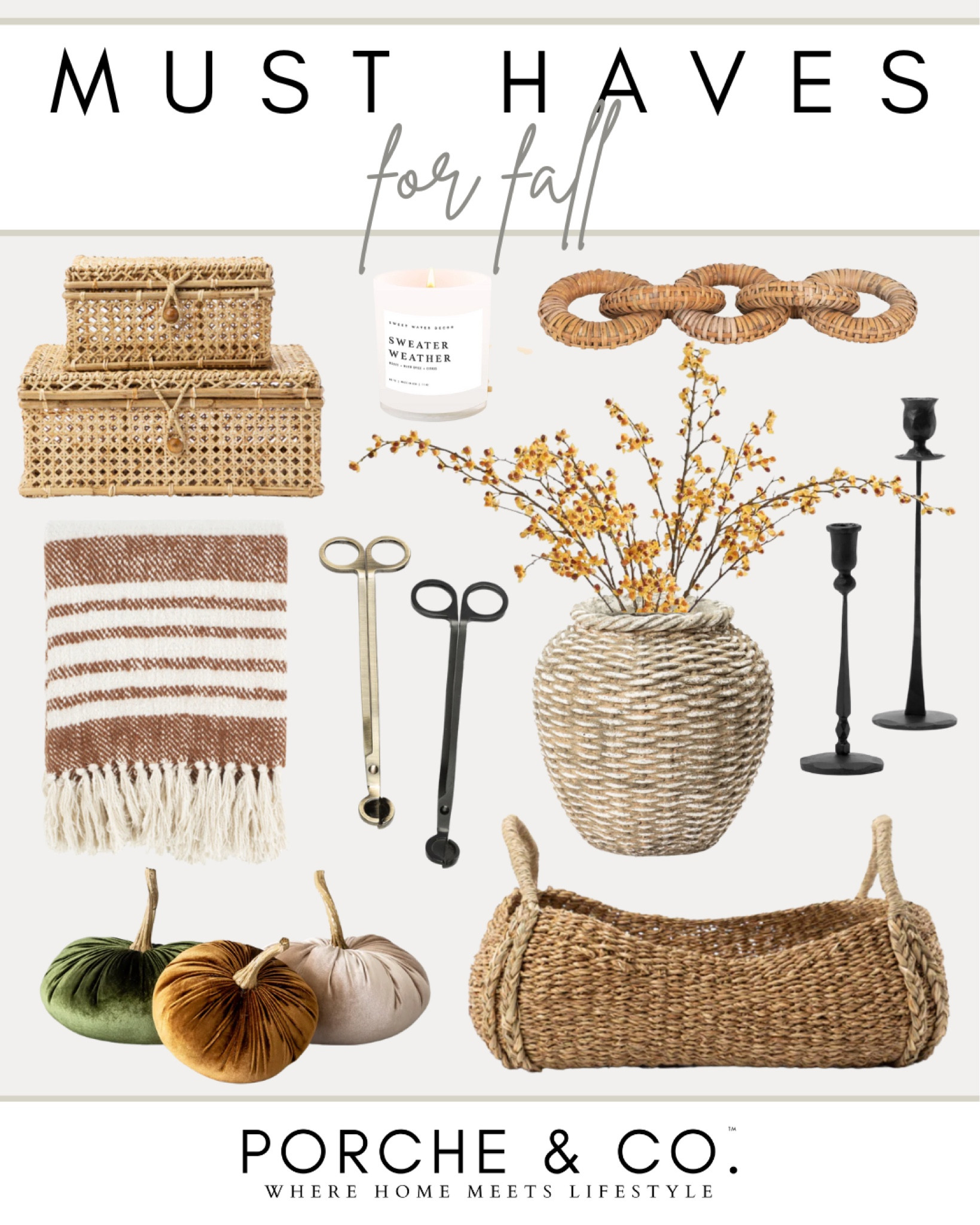 Fall decor, fall must haves, woven decor, faux stems, faux pumpkins, candle sticks #falldecor 

#LTKSeasonal #LTKHalloween #LTKhome