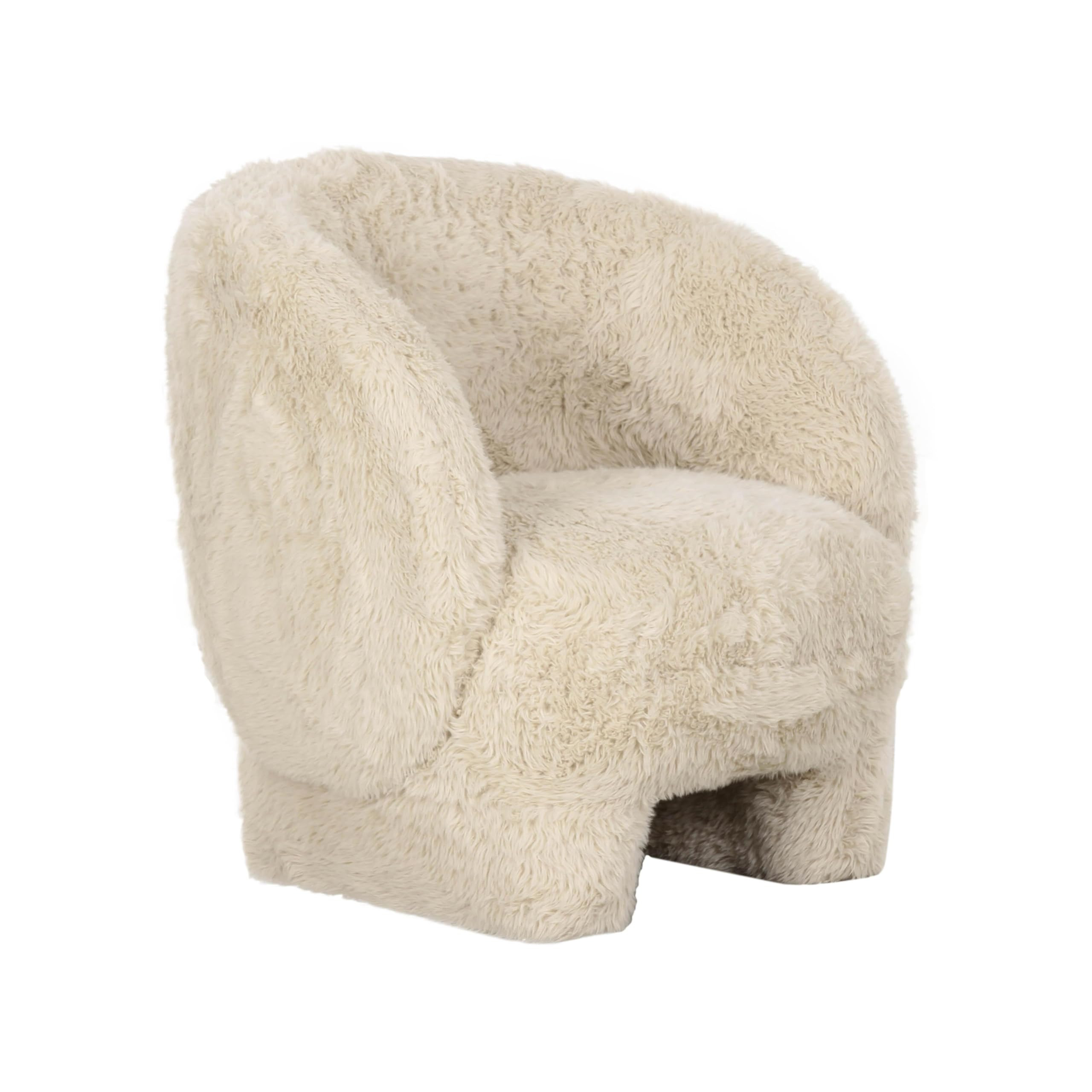 Tov Furniture Kiki Natural Vegan Shearling Accent Chair | Amazon (US)