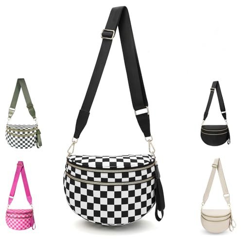 Crossbody Bags For Women,Waterproof Oxford Bum Bag with Adjustable Strap,Large Capacity Travel Pu... | Amazon (US)