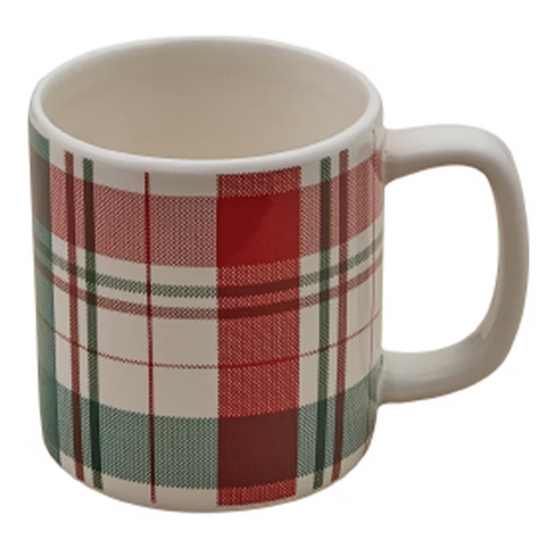 Split P Winter Botanic Plaid Mug Set - White | Target