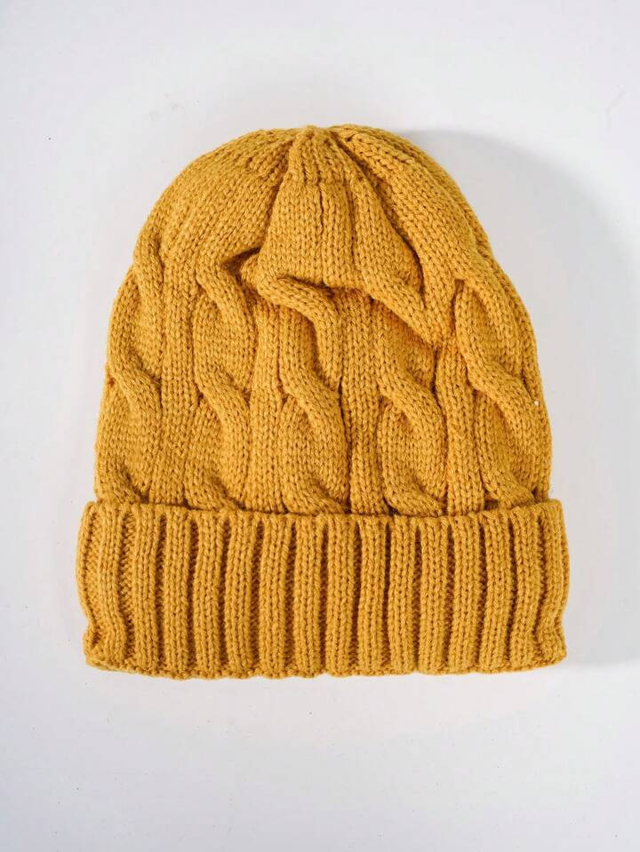 1pc Women's Warm Knit Hat With Fleece Lining | SHEIN