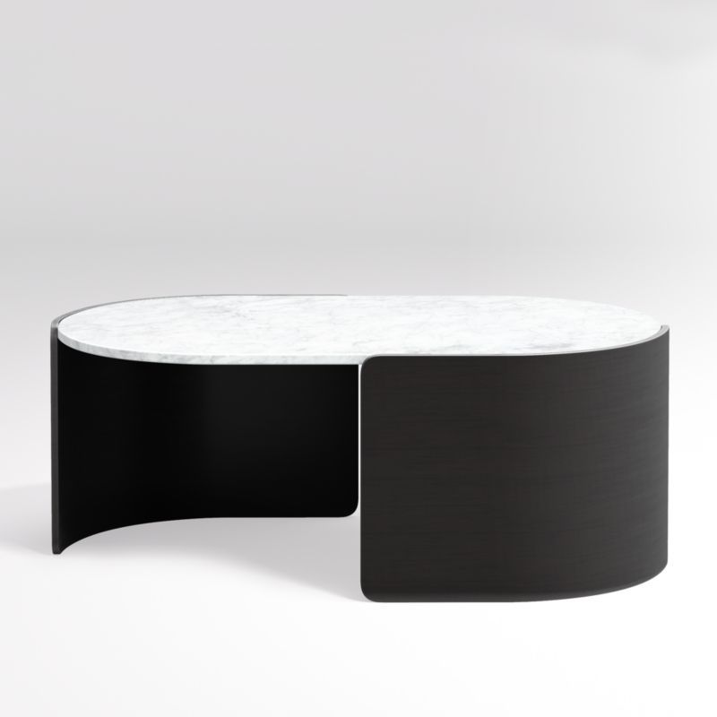 Holm Oval Marble Coffee Table + Reviews | Crate and Barrel | Crate & Barrel
