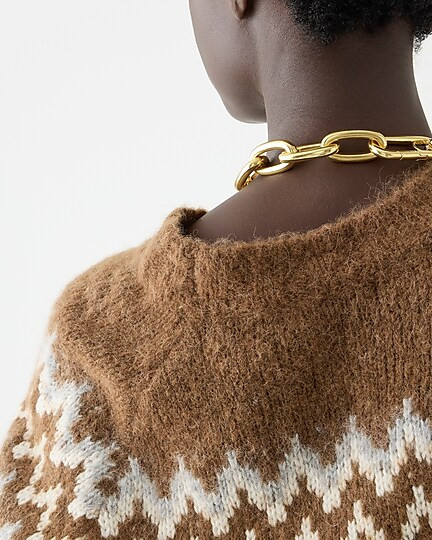 Fair Isle crewneck sweater in brushed yarn | J. Crew US