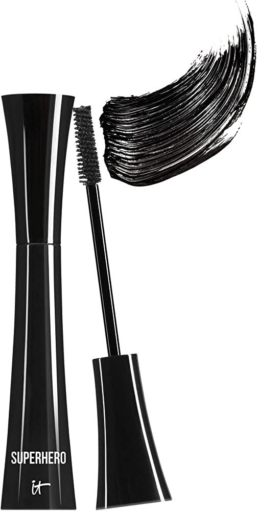 IT Cosmetics Superhero Mascara - Super Black Elastic Stretch Volumizing & Lengthening Mascara - Lift | Amazon (US)